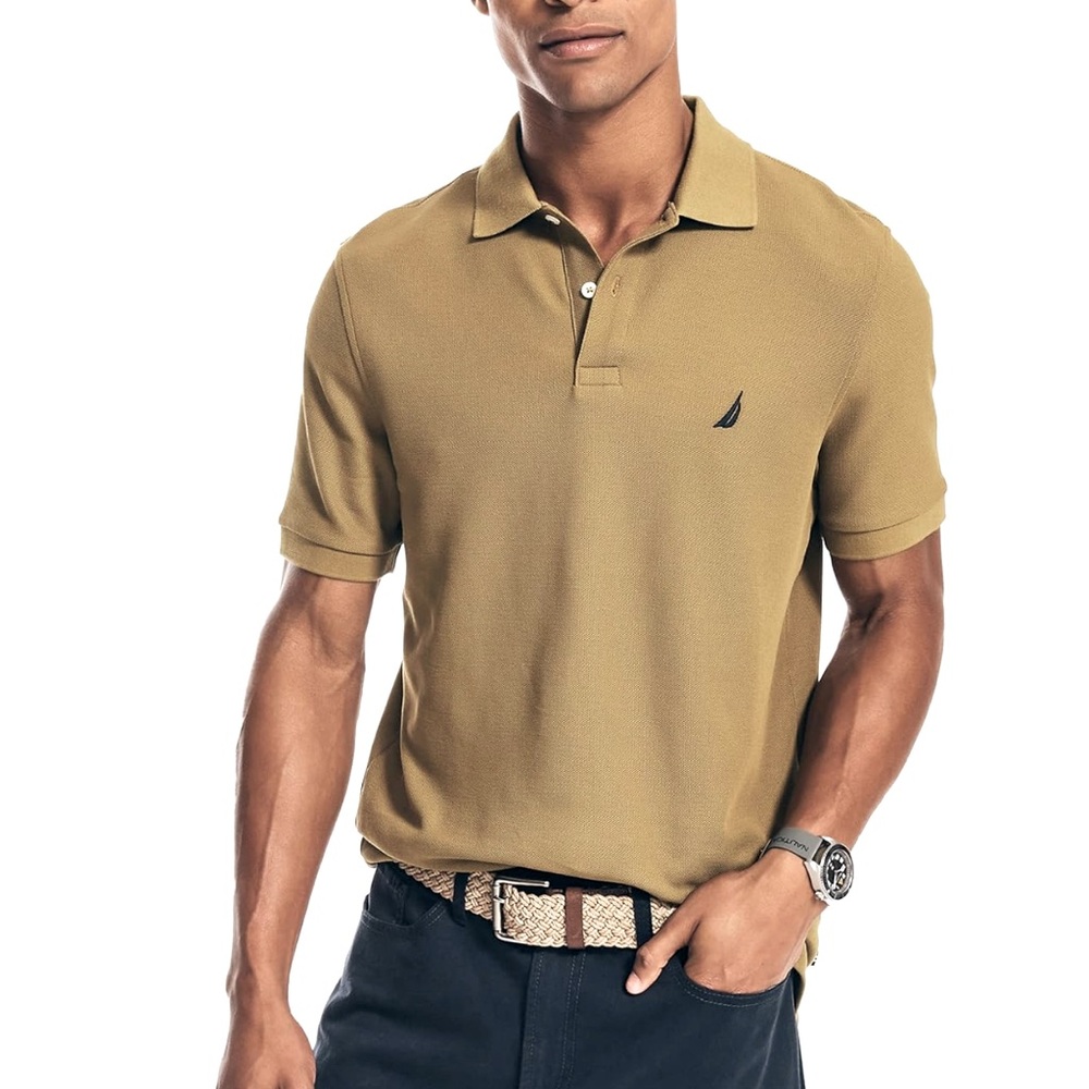New🤩Nautica Khaki polo shirt NEW